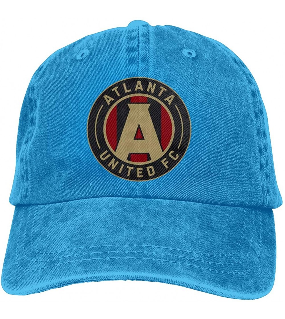 Baseball Caps Hip Hop Atlanta United Racer Adjustable Cowboy Cap Denim Snapback Hat for Women Men - Blue - C018R7W9NM0
