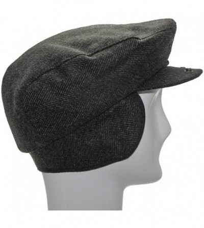 Newsboy Caps Mallard Earflap Casual Herringbone Wool Ivy Cap Hat Newsboy - Brown - CD12DEXU7VX