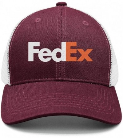 Baseball Caps Mens Printed FedEx-Ground-Express-Violet-Green-Logo-Symbol-Adjustable Sun Cap - Maroon-13 - CE18R294IWT
