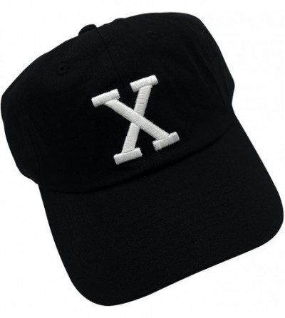 Baseball Caps X Hat Dad Hat Baseball Cap Embroidered Cap Adjustable Cotton Hat Plain Cap - Black - CL18L2AIOH5
