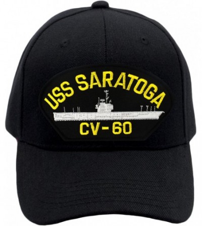 Baseball Caps USS Saratoga CV-60 Hat/Ballcap Adjustable One Size Fits Most - Black - C718EN73GO6