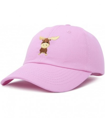 Baseball Caps Cute Moose Hat Baseball Cap - Light Pink - C518LZ8N4I4