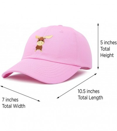 Baseball Caps Cute Moose Hat Baseball Cap - Light Pink - C518LZ8N4I4