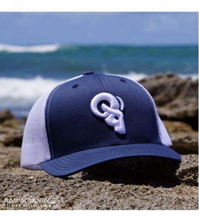 Baseball Caps Trucker Hat - Snapback Two-Tone Mesh Durable Comfortable Fit Premium Quality - Blue / White - CJ18WRE80RU