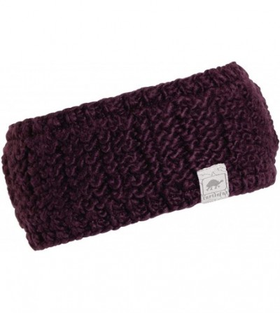 Cold Weather Headbands Women's Shay Fleece Lined Wide Knit Headband - Blackberry - CO186SE8600