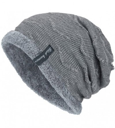 Skullies & Beanies Unisex Knit Cap Women Hedging Head Hat Beanie Cap Warm Outdoor Fashion Acrylic Hat - Gray - CO18HSWNMTY