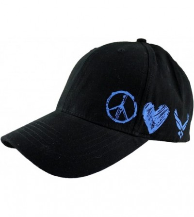 Baseball Caps U.S. Air Force (Peace & Love) Baseball Cap- Black - C3186GG3KHQ