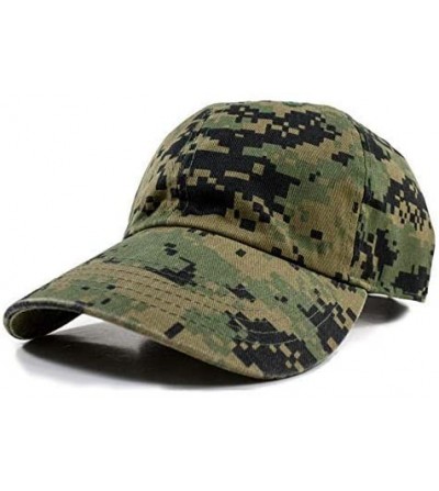 Baseball Caps Polo Style Baseball Cap Ball Dad Hat Adjustable Plain Solid Washed Mens Womens Cotton - Digital Camo - CY18WEC4S5O
