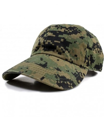 Baseball Caps Polo Style Baseball Cap Ball Dad Hat Adjustable Plain Solid Washed Mens Womens Cotton - Digital Camo - CY18WEC4S5O