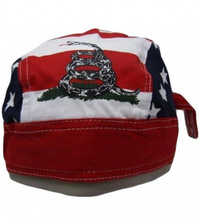 Skullies & Beanies Don't Tread On Me Gadsden USA American Flag Do Rag Doo Rag Skull Cap Head Wrap - CW187DUTSXM