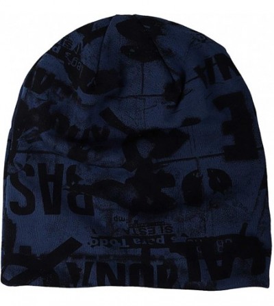 Skullies & Beanies Men's Thin Baggy Slouchy Beanie Skull Hat Hip-hop Winter Summer Hat - B411-navy - CJ18XHU40IY