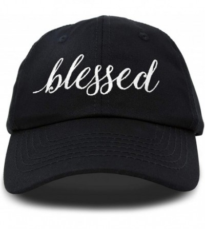 Baseball Caps Blessed Women's Baseball Cap Soft Cotton Dad Hat - Black - CG18RNC0HLT
