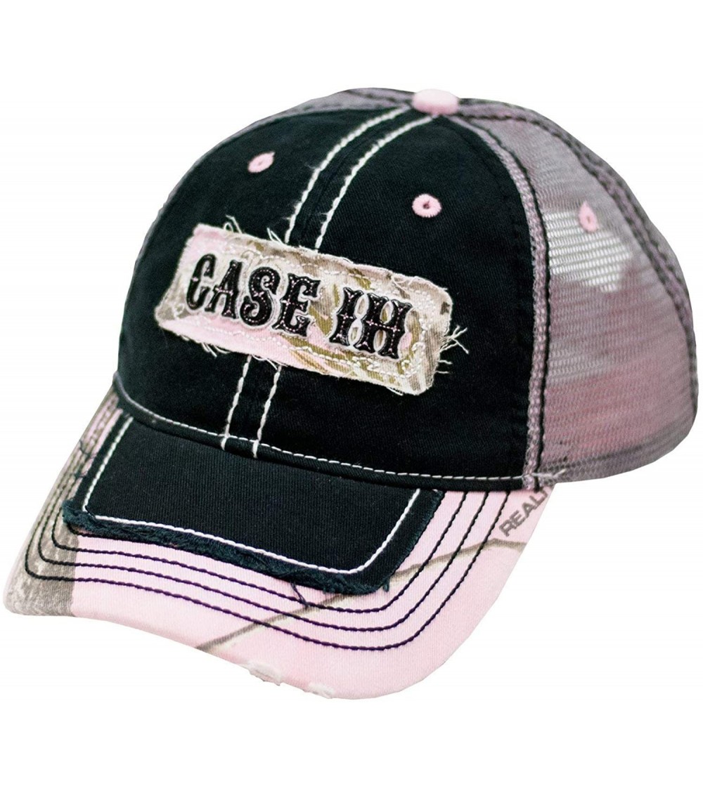 Baseball Caps Ladies Black & Pink Camo Mesh Back Cap - Officially Licensed - C118I6U3N8N