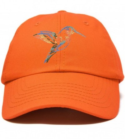 Baseball Caps Hummingbird Hat Baseball Cap Mom Nature Wildlife Birdwatcher Gift - Orange - C518SN9T6HT