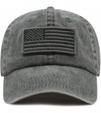 Baseball Caps Cotton & Pigment Low Profile Tactical Operator USA Flag Patch Military Army Cap - 1. Pigment - Charcoal - C5198...