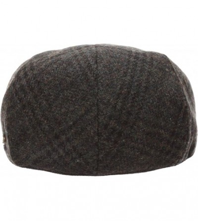 Newsboy Caps Men's Winter Collection Wool Plaid Flat Newsboy Ivy Hat with Socks. - 2363-olive - CJ12MYNL9ZU