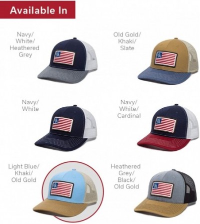 Baseball Caps American Flag USA Scout Patch Mesh Back Trucker Hat - Adjustable Snapback Baseball Cap for Men & Women - C318AE...