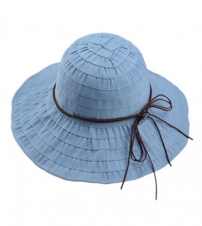 Sun Hats Foldable Shapeable Protection Adjustable - Blue - CA18RSYU7T9