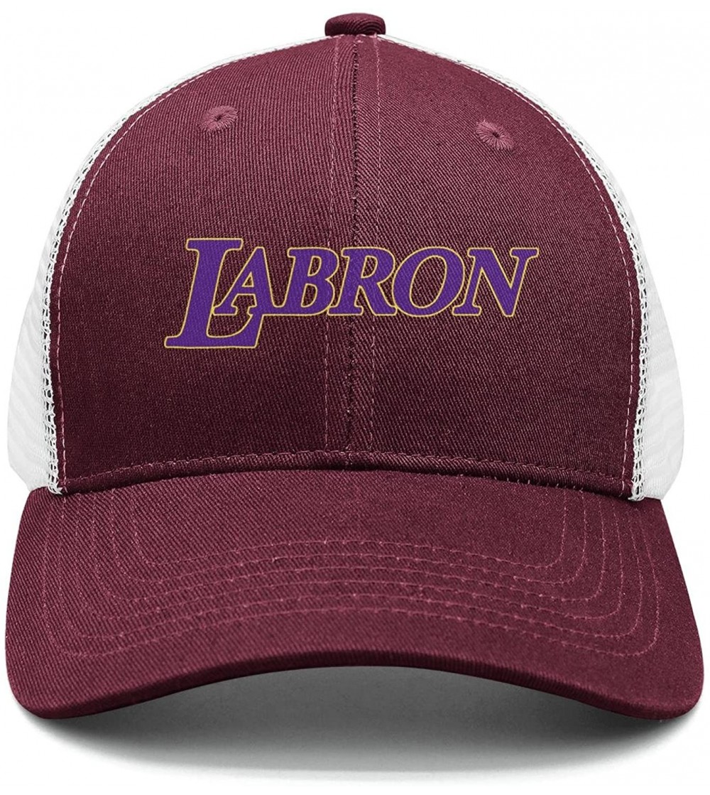 Skullies & Beanies G.O.A.T 23 Yellow Goat Basketball Mens Adjustable Printing mesh Fitted Hats - Purple-labron-creative-word-...