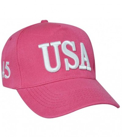Baseball Caps USA Baseball Cap Polo Style Adjustable Embroidered Dad Hat with American Flag for Men and Women - 0.usa Pink - ...