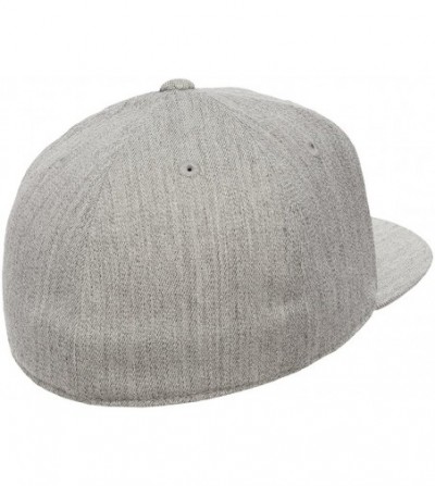 Baseball Caps Flexfit Premium 210 Fitted Flat Brim Baseball Hat - Heather - CE184EYHZ0C