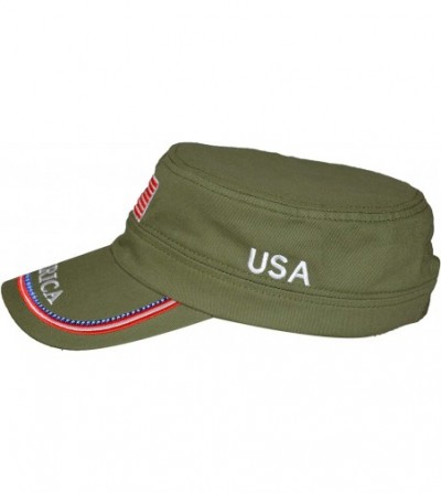 Baseball Caps USA Baseball Cap Polo Style Adjustable Embroidered Dad Hat with American Flag for Men and Women - C418W6HEOUG