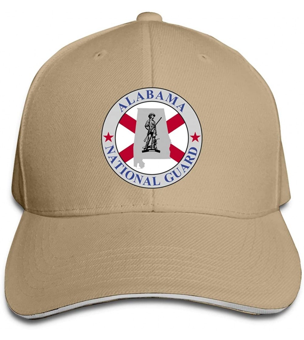 Baseball Caps Alabama National Guard Adjustable Hat Baseball Cap Sandwich Cap - Natural - CT18TUY392O