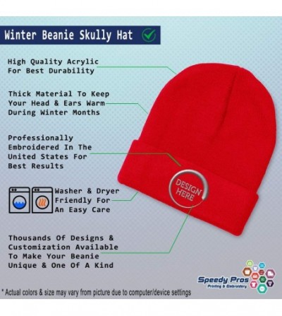 Skullies & Beanies Custom Beanie for Men & Women Water Polo Sports C Embroidery Skull Cap Hat - Red - CS18ZS4E9SW