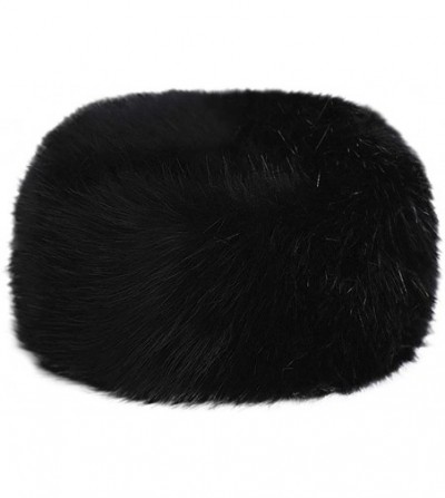 Bomber Hats Men Faux Fur Trapper Hat Winter Warm Ushanka Russian Trooper Hat Hunting Hat - Women Black - CX18ASHNUHN