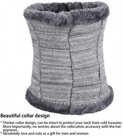 Skullies & Beanies Men's 2-Pieces Winter Beanie Hat Scarf Set Warm Knit Hat Thick Fleece Lined Winter Cap Scarves for Men Wom...