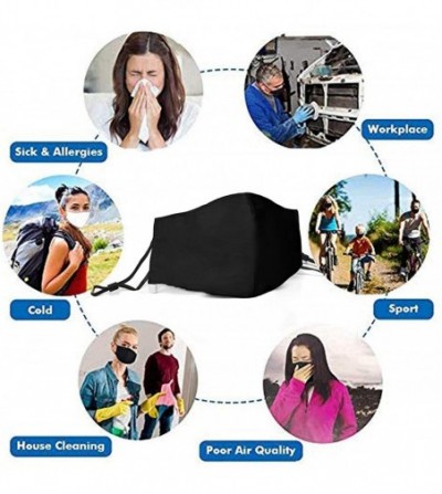Balaclavas YRUNG Unisex Anti Dust Mouth Cover Safety Adjustable Earloop Dust Face Cover Unique Multi Usage Face Cover Up - C7...