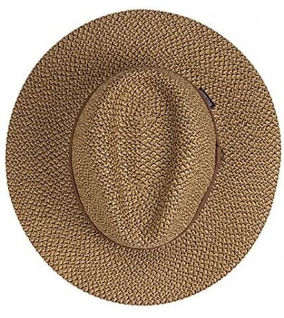 Sun Hats Men's Outback Fedora - UPF 50+- Adjustable- Designed in Australia - Natural - CL118E37Z87