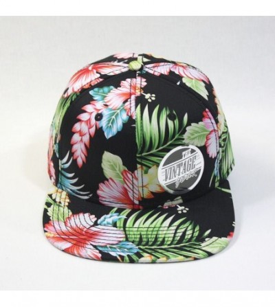 Baseball Caps Premium Plain Cotton Twill Adjustable Flat Bill Snapback Hats Baseball Caps - Hawaiian - CV122E7BW8R