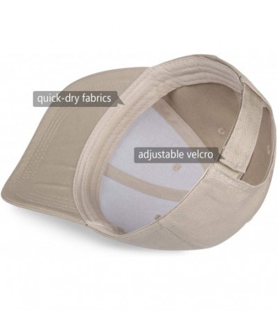 Baseball Caps Baseball Cap Summer Hat With Adjustable Velcro For Men And Women - Beige - CN18WN60XWH