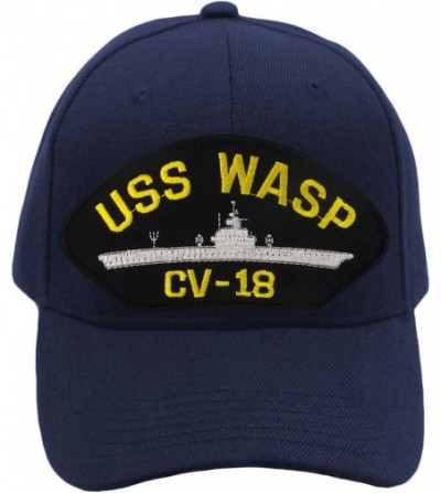 Baseball Caps USS Wasp CV-18 Hat/Ballcap Adjustable One Size Fits Most - Navy Blue - CR18SD46RZH