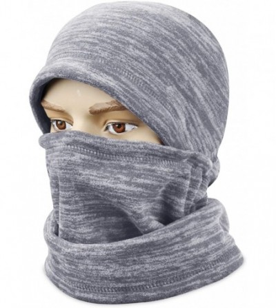 Balaclavas Ski Cloth Mask- Winter Balaclava Ski Face Mask for Men & Women Winterproof Bandana for Outdoor Sports - Grey - C51...