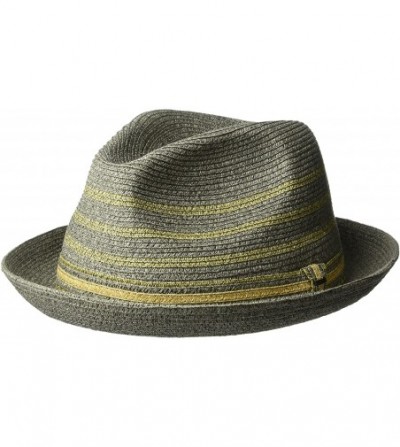 Fedoras Men's Lichter Braided Stripe Fedora Hat - Soot - CG186C29277