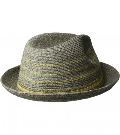 Fedoras Men's Lichter Braided Stripe Fedora Hat - Soot - CG186C29277