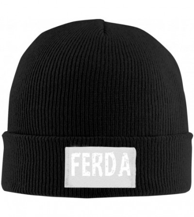 Skullies & Beanies Skull Caps Ferda Letterkenny Logo Winter Warm Knit Hats- Stretchy Cuff Beanie Hat Black - Black - CY18RURG0CN