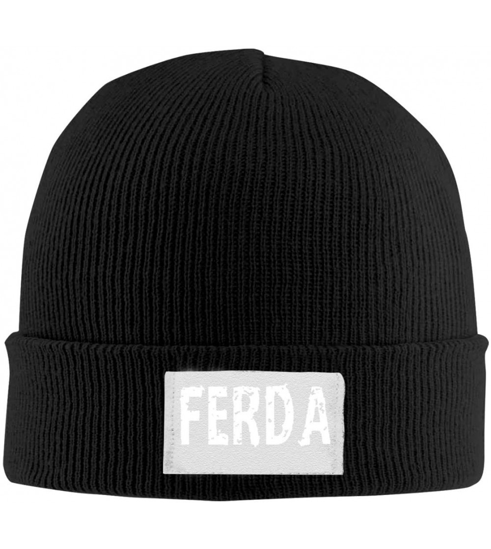 Skullies & Beanies Skull Caps Ferda Letterkenny Logo Winter Warm Knit Hats- Stretchy Cuff Beanie Hat Black - Black - CY18RURG0CN