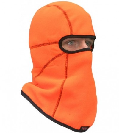 Balaclavas Deluxe Fleece Balaclava Face Mask with 5 Hand Heat Warmer Pockets - Blaze Orange - C31150IWZIT