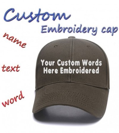 Baseball Caps Custom Embroidered Adjustable Baseball Hat Embroidery Cowboy Caps Men Women Text Gift - Army Green - CY18H49HNTD
