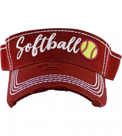 Visors Womens Baseball Cap Sun Visor High Ponytail Bun Adjustable Vintage Distressed Athletic Hat - CO1953CGY2M