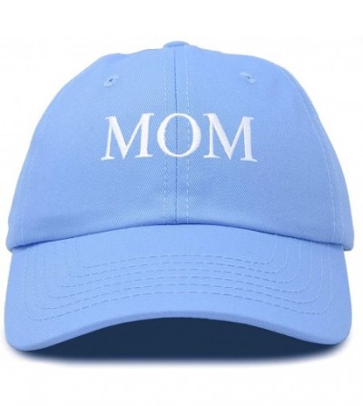 Baseball Caps Embroidered Mom and Dad Hat Washed Cotton Baseball Cap - Mom - Light Blue - CM18Q7IERIC