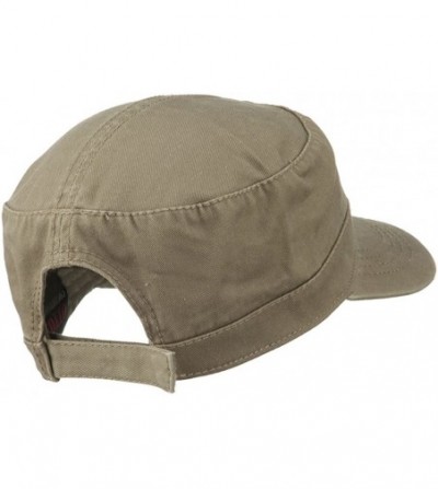Baseball Caps Garment Washed Adjustable Army Cap - Dark Khaki - C411UU76KXB