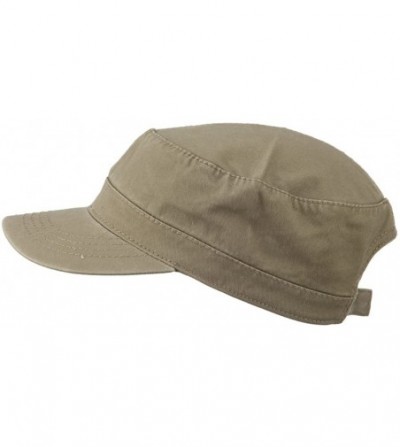 Baseball Caps Garment Washed Adjustable Army Cap - Dark Khaki - C411UU76KXB
