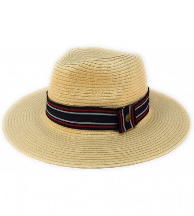 Sun Hats Ultra Premium Straw Hat Womens Wide Brim Sunhat With Colorful Snap-On Hat Bands (Khaki) - CQ18UR8G3MQ