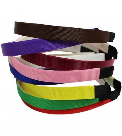 Headbands Satin Headband - 12 Hard Headbands - Ribbon Hairband for Women - Ribbon Headband - CL12MAX4HSP