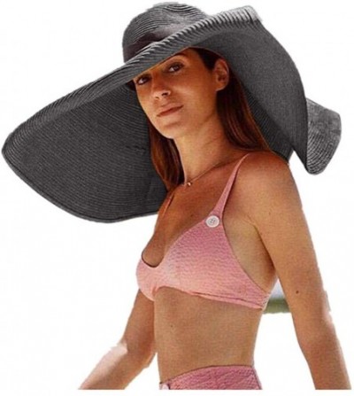 Sun Hats MEANIT Womens Oversized Foldable Packable - C418TSTUEUS