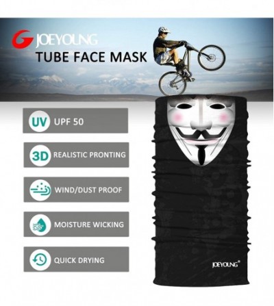 Balaclavas Motorcycle Skull Face Sun Mask Rinding 3D Neck Gaiter Bandanas Headwear - D-joker-beard Men - CT18A0TW0AI